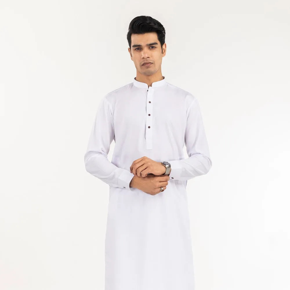 White Cotton Stitched Fabric