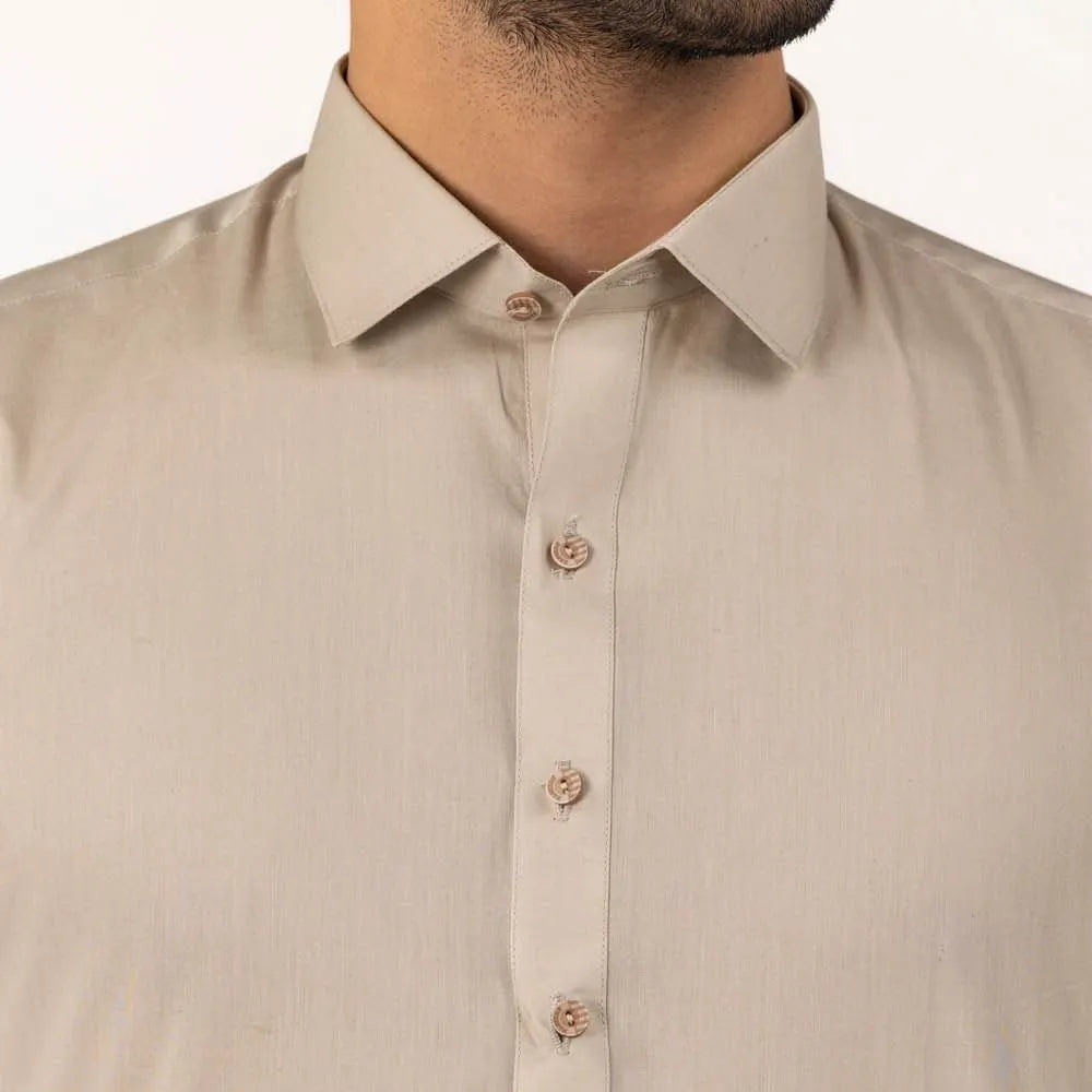 Golden Brown Cotton Stitched Fabric