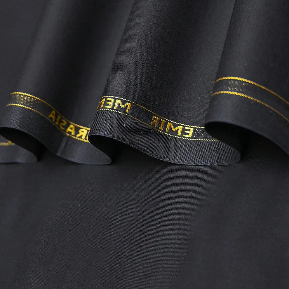 Urban Black Cotton Unstitched Fabric