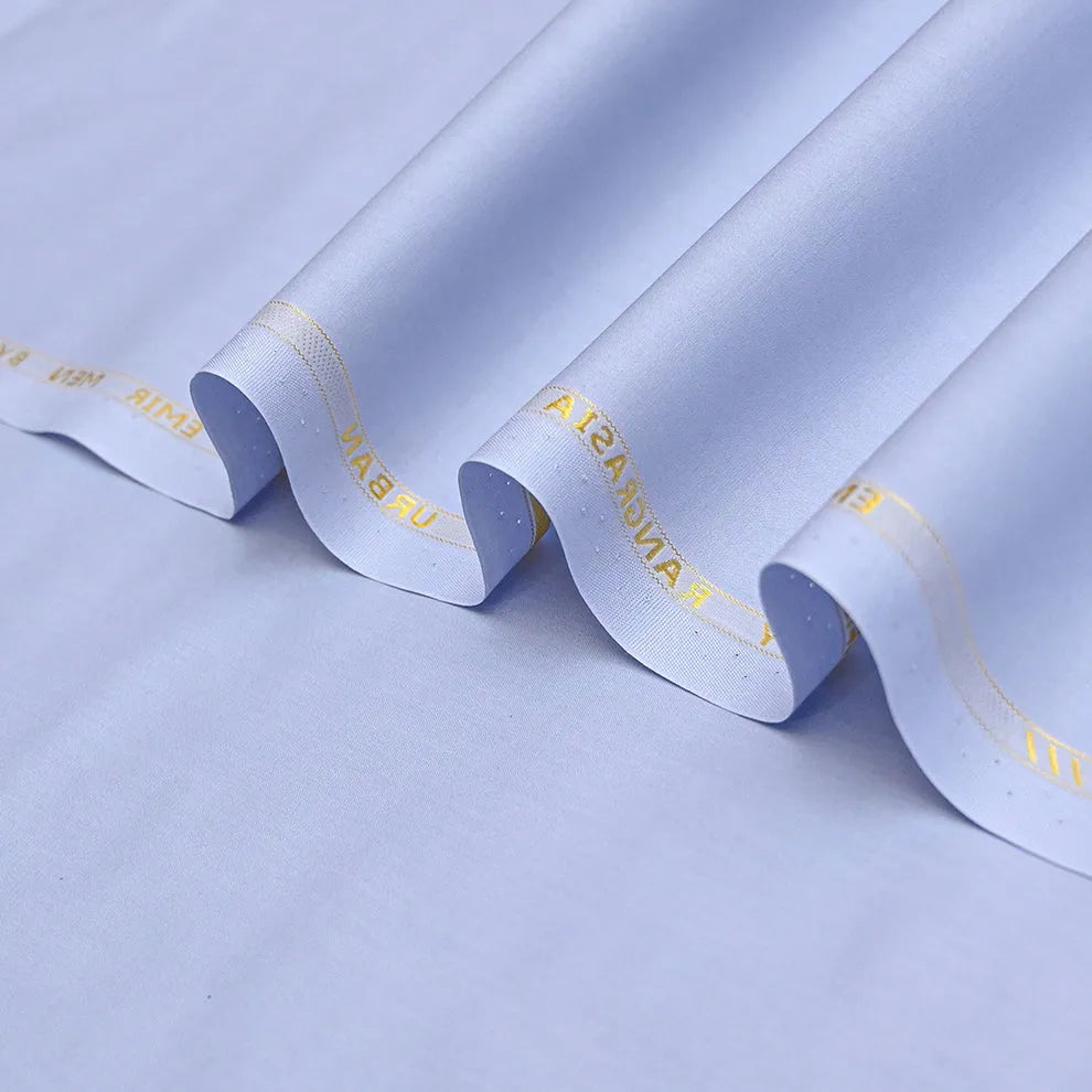 Urban Light Blue Cotton Unstitched Fabric