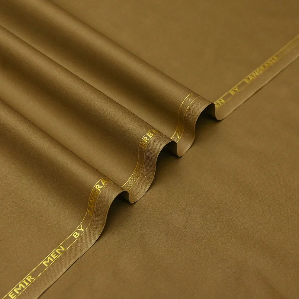 Urban Brown Cotton Unstitched Fabric
