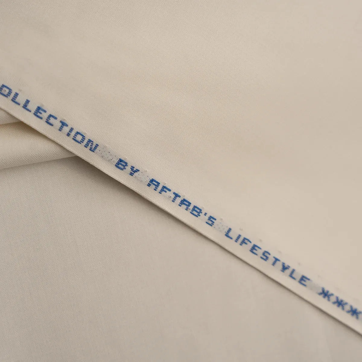 Cream Cotton Unstitched Fabric