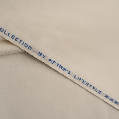 Cream Cotton Unstitched Fabric