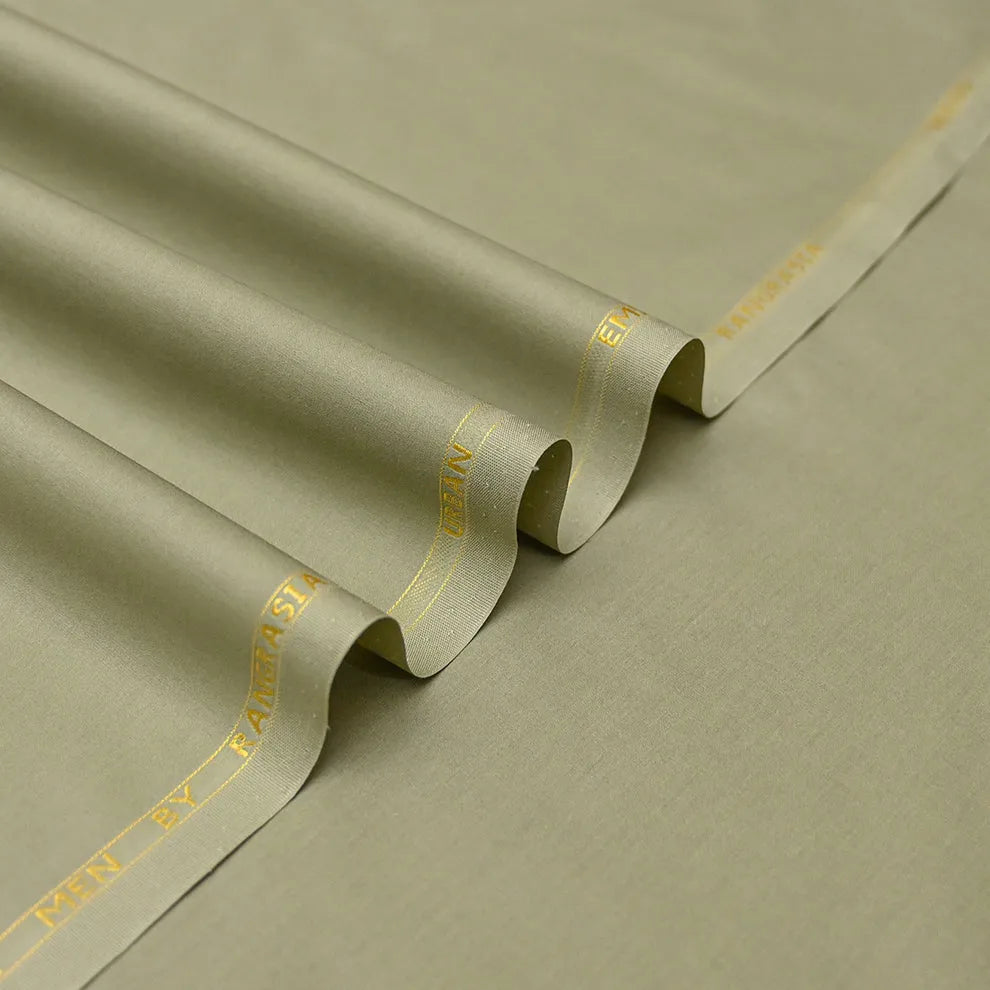 Urban Green Cotton Unstitched Fabric