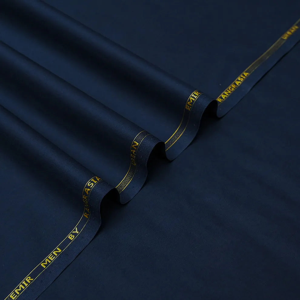 Urban Navy Blue Cotton Unstitched Fabric