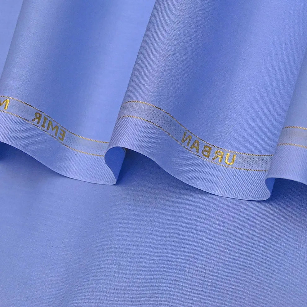 Urban Sky Blue Cotton Unstitched Fabric