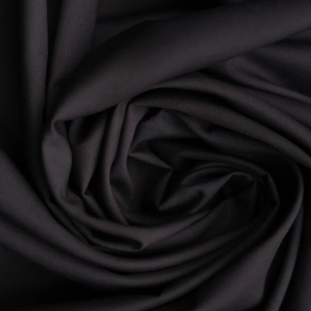 Charcoal Black Wash & Wear Unstitched Fabric