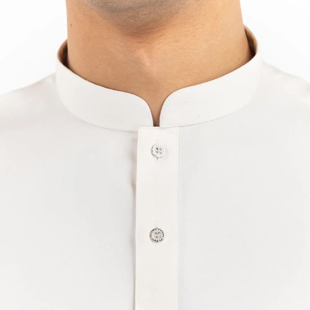 Off-White Stitched Latha Fabric