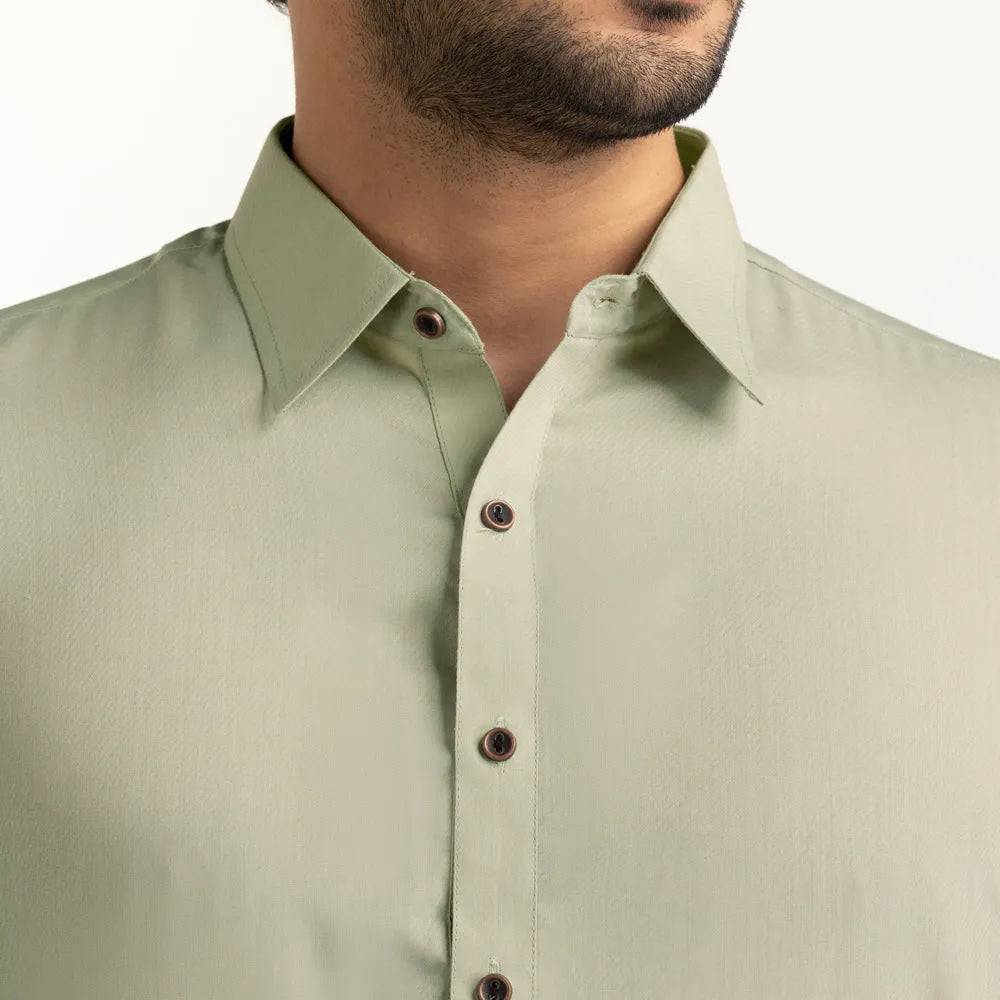 Green Stitched Latha Fabric