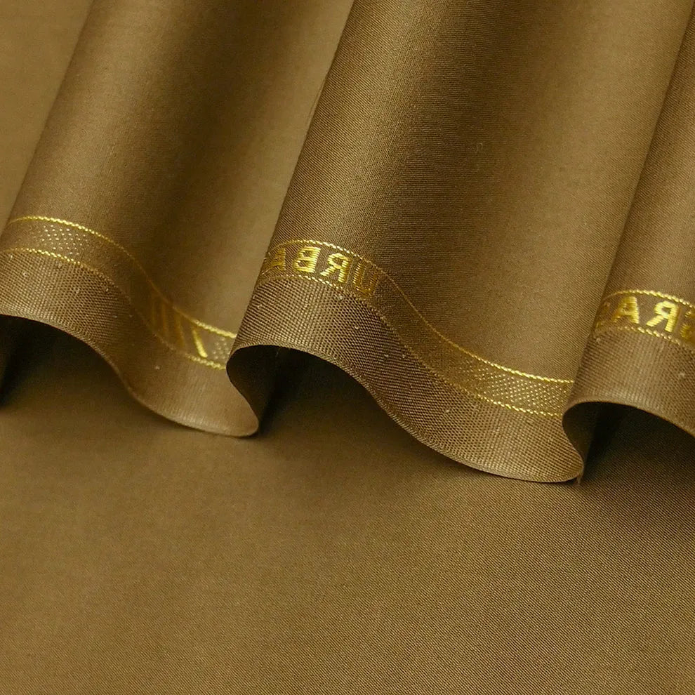 Urban Brown Cotton Unstitched Fabric