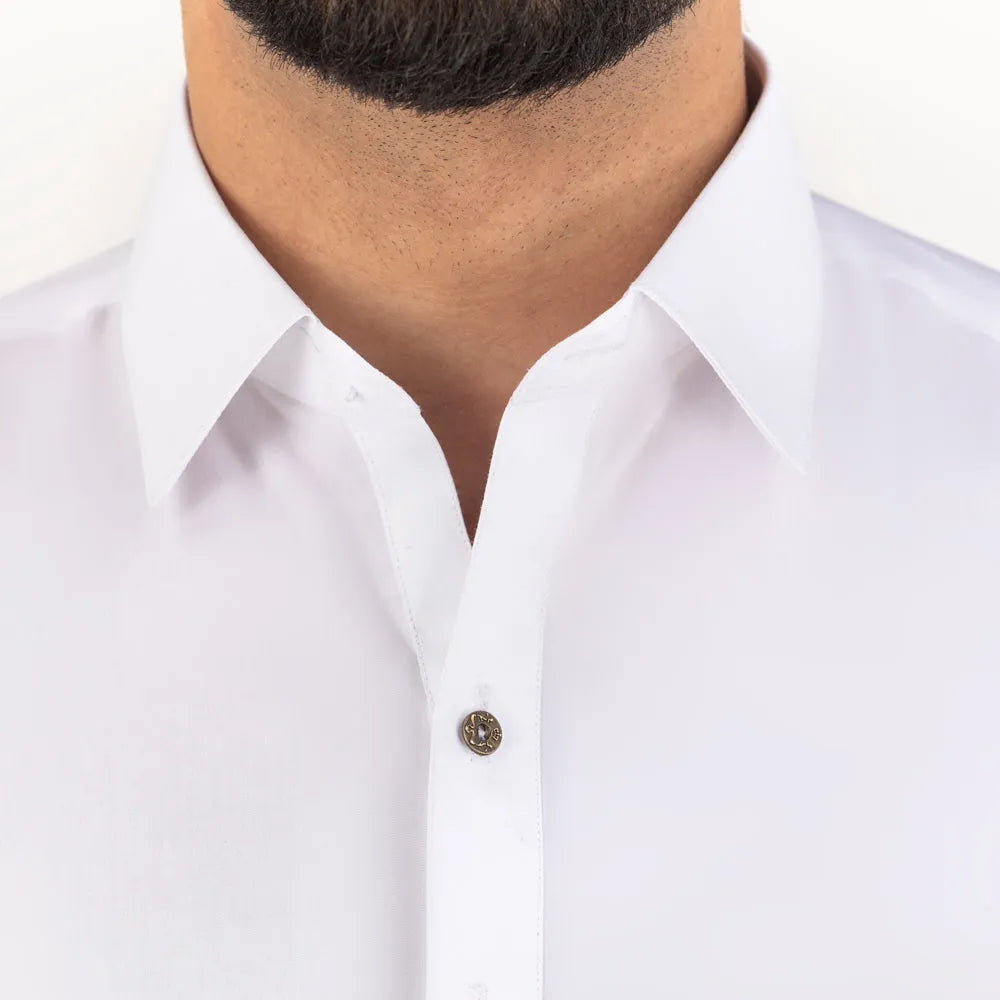 White Stitched Latha Fabric