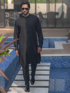 Black Colour Unstitched Wash N Wear Suit