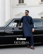 Classic Navy Wash & Wear Unstitched Fabric